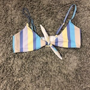 Striped bikini top